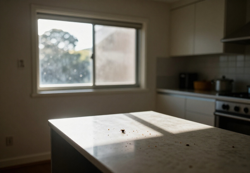 Spider infestation in an Eastgardens roof space before treatment